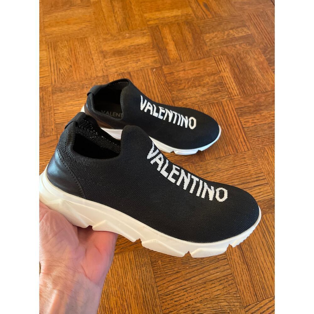 Valentino By Mario Valentino Apollo Knit & Leather Sneaker Size 7 - Picture 2 of 7